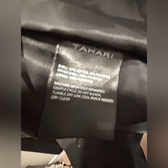 NWOT Tahari Double Breasted Trench Rain Jacket belted pockets animal print trim - Picture 10 of 12